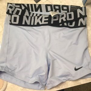 Light blue Nike Pro shorts